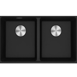Poceta Sintética Doble tina Maris negro mate; MARIS MRG 120-35-35